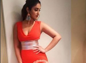 Photo of Ileana D’Cruz looked awfull in bright orange Amit Aggarwal dress