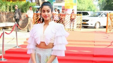 Photo of Janhvi Kapoor misses the mark in this ruffled crop top and long skirt