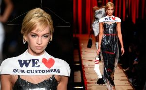 Photo of Moschino’s dry cleaning bag dress is selling over Rs 45,000