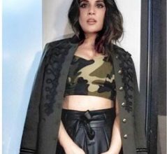 Photo of Richa Chadha nails power dressing in a military bralette and leather skirt