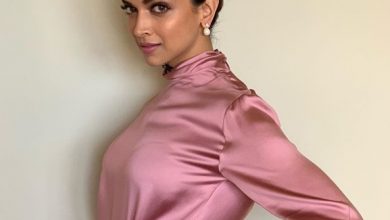 Photo of Deepika Padukone looks pretty in this pink satin jumpsuit