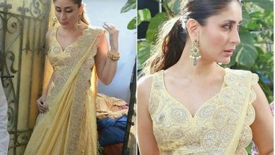 Photo of Kareena Kapoor Khan looked elegant in this embroidered yellow lehenga