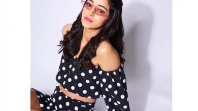 Photo of Ananya Panday nails this polka dot cold shoulder crop top