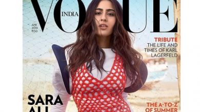 Photo of Sara Ali Khan on the cover of VOGUE India magazine