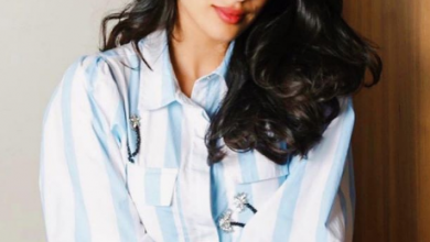 Photo of Janhvi Kapoor looked stunning in pinstripe shirt and pants