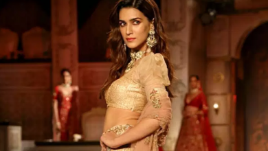 Photo of Kriti Sanon looks beautiful and also turns into a showstopper for designer shyamal And bhumika for India couture week 2019