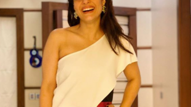 Photo of Kajol looks stunning in a one shoulder monochrome jumpsuit