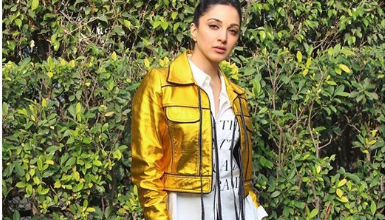 Photo of Kiara Advani nailed her look in a golden crop jacket with a knee-length boots
