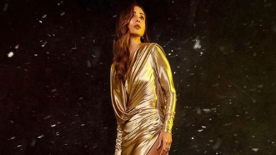 Photo of Malaika Arora Khan looks stunning a thigh slit golden dress