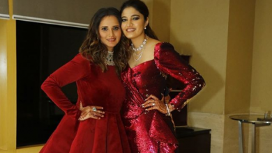 Photo of Sania Mirza dazzles in a red dress at her sisters reception