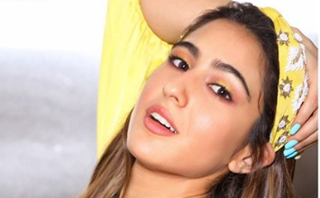 Photo of Sara Ali Khan shines bright in a yellow off shoulder top