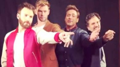 Photo of OG Avengers Robert Downey Jr, Chris Evans, Mark Ruffalo sing together; Chris Hemsworth asks: ‘I idea we had this removed’