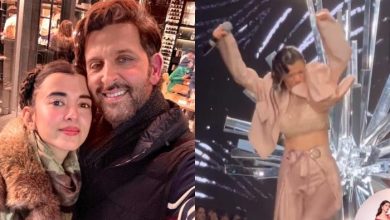 Photo of Hrithik Roshan’s girlfriend Saba Azad sings and dances on Lakme Fashion Week ramp, netizen say ‘perfect jodi’. Watch