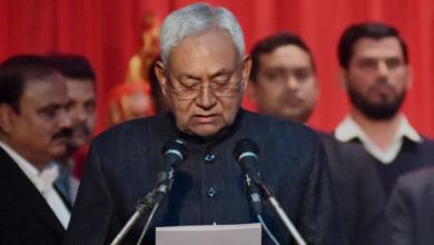 Photo of Nitish Kumar takes oath as Bihar CM for a record-tying ninth time after coming back to the NDA.