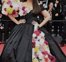 Photo of Cannes 2024: At the Megalopolis screening, Aishwarya Rai Bachchan looks stunning in a black and gold butterfly dress.